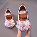 Summer And Autumn Fashion Girls Casual Shoes Colorful Sequins Bow Flat Lightweight Dress Shoes Baby (Pink, 6 Toddler)
