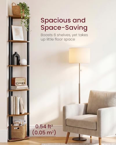 Image of VASAGLE Superfast Toolless Assembly 6-Tier Corner Shelf