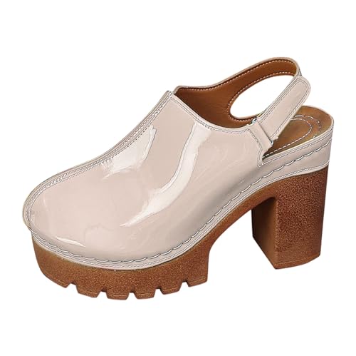Chaussures talon femme confort anti-frottement avec mules compensées été