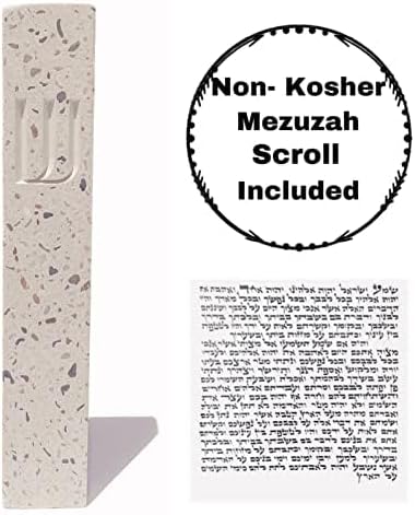 Miniatura 3 de A&S Mezuzot A&S Diseño Moderno de Estuche de Mezuzá de Piedra, Cubierta de Mezuza para Protección del Pergamino, Fácil de Despegar y Pegar, Regalo