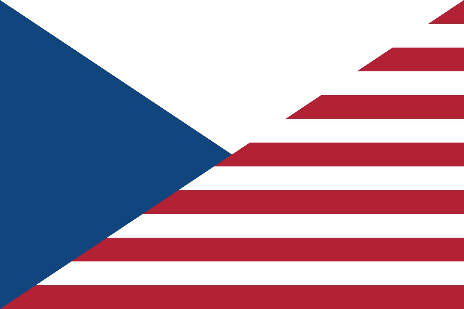 Drapeau USA République Tchèque grand format pour décoration salon et fête