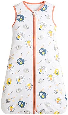 ZIGJOY Baby Sleeping Bag Baby Wearable Blanket Cotton Sleeveless Baby Grow Bag 0.5 TOG Soft Sleep Sack for Infant Toddler Boy Girl 3-9 Months 55-70CM(Jurassic)
