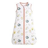 ZIGJOY Baby Schlafsack Baby Wickeldecke Baby Tragbare Decke Baumwolle Ärmellos Baby Grow Bag Swaddle Wrap Weicher Schlafsack für Kleinkinder Jungen Mädchen 9-18 Monate 70-85CM(Schaf)