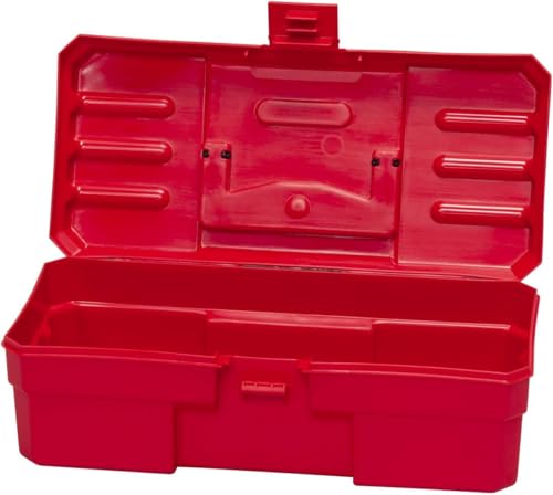 Akro-Mils 12-Inch ProBox Plastic Toolbox for Tools, Hobby or Craft Storage Toolbox, Model 09912, (12-Inch x 5-1/2-Inch x 4-Inch), Red by Akro-Mils - Used condition - Image 4