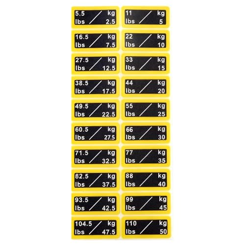 Weight Sticker for Gym Equipment PVC Materials Design Accurate Weight Identification for Fitness Centers Weight Sticker
