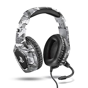 Trust GXT 488 Forze-G Gaming Headset – Officially Licensed for PlayStation – Headset met Opvouwbare Microfoon voor PS4 en PS5, In-line Volumeregeling, Zachte Oorkussens, Kabel van 1.2m – Grijs