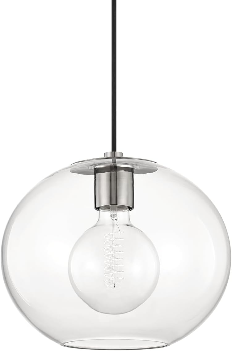 Mitzi H270701L-PN Margot - 1 Light Pendant 10.5 inches Tall and 12.25 inches Wide - Polished Nickel Finish
