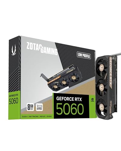 Image of ZOTAC Gaming GeForce RTX 5060 Low Profile Graphics Card - Black | 8 GB | DLSS 4 | GDDR7 | 128 bit | Triple Fan | ITX Ready | 3840 CUDA Cores | ZT-B50600L-10L