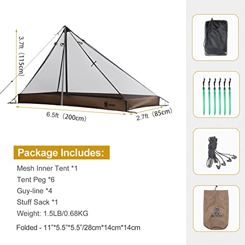 Miniatura 3 de Onetigris Tienda Interior Para 1 Persona, Ultraligera, De Malla, Mosquitera, Para Camping, Senderismo Al Aire Libre