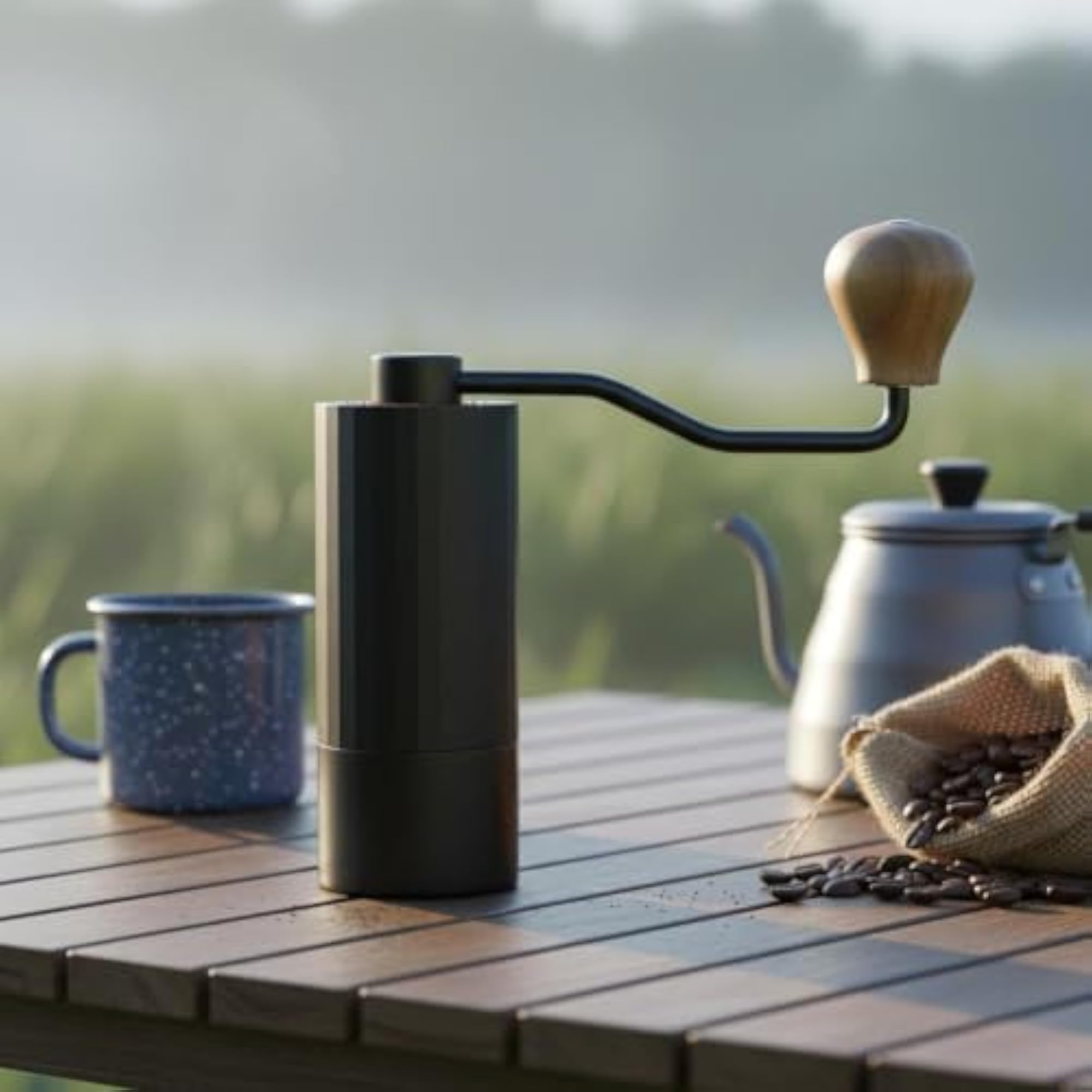 Manual Coffee Grinder with Consistent Grind, Hand Crank