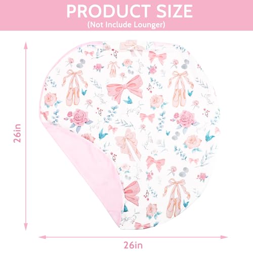 Image of GFU Newborn Lounger Cover Replacement, Soft Baby Lounger Cover 1 Pack, Breathable Infant Removable Slipcover for Boys Girls, Pink Flowers