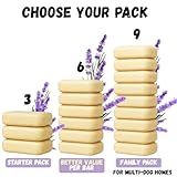 KELEBS Hundeshampoo Sensitiv | Fellpflege Hund | hundeshampoo welpen | Beruhigende natürliche Hunde Shampoo Seifenstücke | mit Lavendel Öl & Haferflocken | Vegan | 3er Pack (Lavender)