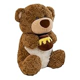 Stofftierbär | Cartoon-Tierpuppe mit Topf, niedlicher Bär, für Kinder und Erwachsene, Umarmung, Geburtstag, Zuhause, Auto, Schlafzimmer, Wohnzimmer, Dekoration