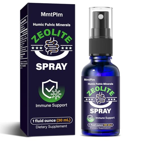 Zeolite Detox for Kids & Adults, Zeolite Spray with Humic Fulvic Acids, Trace Minerals for Gut Detox, Immune Support & Digestion Health, 1 oz Liquid Pump Spray