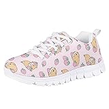 HUIACONG Girls Fitness & Cross-Training Shoes Guinea Pig Strawberry Kid's Indoor Court Sneakers Size