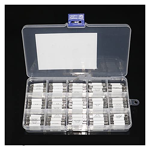 Fusible en céramique 6mm x 30mm tube de protection renforcée kit d'assortiment 75 unités