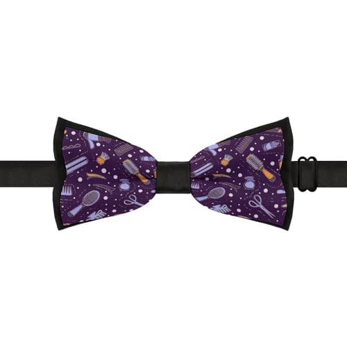 GoasNei Barber Salon Tools Pattern Bow Tie for Men Adjustable Necktie Funny Tie Neck Ties for Weddings Party
