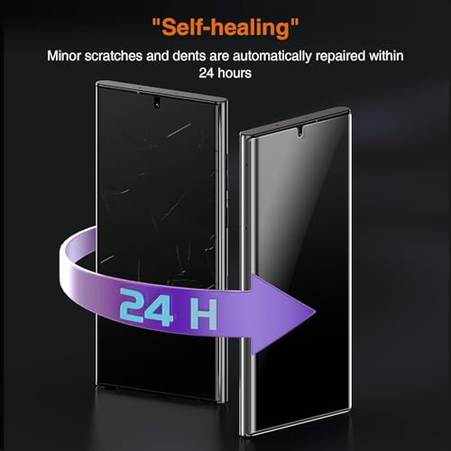 Image of TechTrendz Unbreakable Hydrogel Membrane TPU Front Anti Spy Privacy Screen Guard Compatible with Samsung Galaxy S24 Ultra 5G (It is not Tempered Glass)