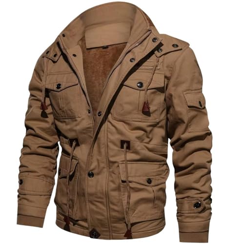 Veste d'hiver homme épaisse contre le vent glacial manteau long