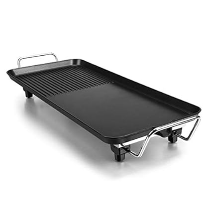 RONGJJ Tischgrill Elektrischer Teppanyaki Grill, Große Solide Elektrische Grillplatte, Tragbarer Grill Im Innenbereich… – Bild 4