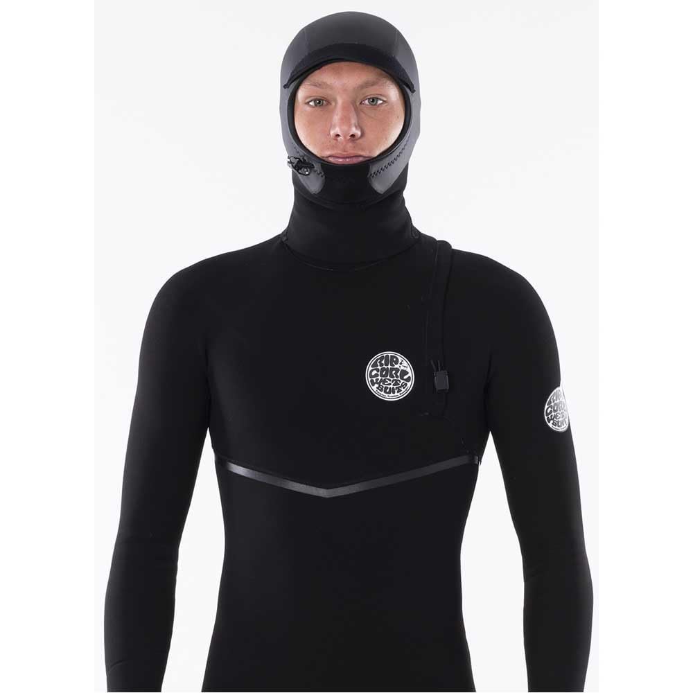 Rip Curl Flashbomb Neoprenanzug mit Kapuze, 3 mm, Schwarz, Unisex, E5 Flashdry Futter, E5, Glatte Innenseite
