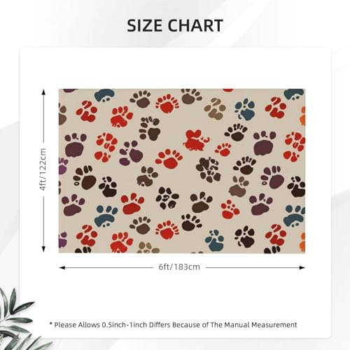 Drapeau imprimé pattes de dessin animé grand format double face durable - 3