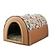 MUSM 2025 Four-Seasons Dog House - Winter Warm Kennel with Removable Roof, & Insulated Outdoor Shelter for Golden Retrievers and Dogs(C-Plaid Green,75x50x50cm)