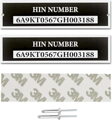 ๐ฐ-๐ด ๐๐ฎ๐๐ ๐๐ฒ๐น๐ถ๐๐ฒ๐ฟ๐ - Upgraded - Vin Plates for Trailers, Custom Engraved Aluminum Vin Plate Replacement,Trailer Vin Plate Replacement,Vin Tag,Vin Number!(35 HIN) (VIN Plate 100 X 25 HIN)