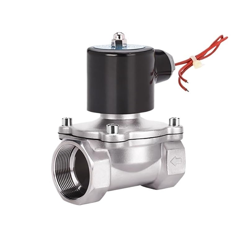 Electroválvula Válvula solenoide de acero inoxidable Serie 2W 1 'DN25 válvula solenoide normalmente cerrada interruptor de Control de tubería válvula de agua for agua aceite aire(NPT,240VAC)