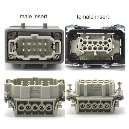 Conector rectangular HDC-HE-010 de 10 pines para evitar cortes en cables industriales 5
