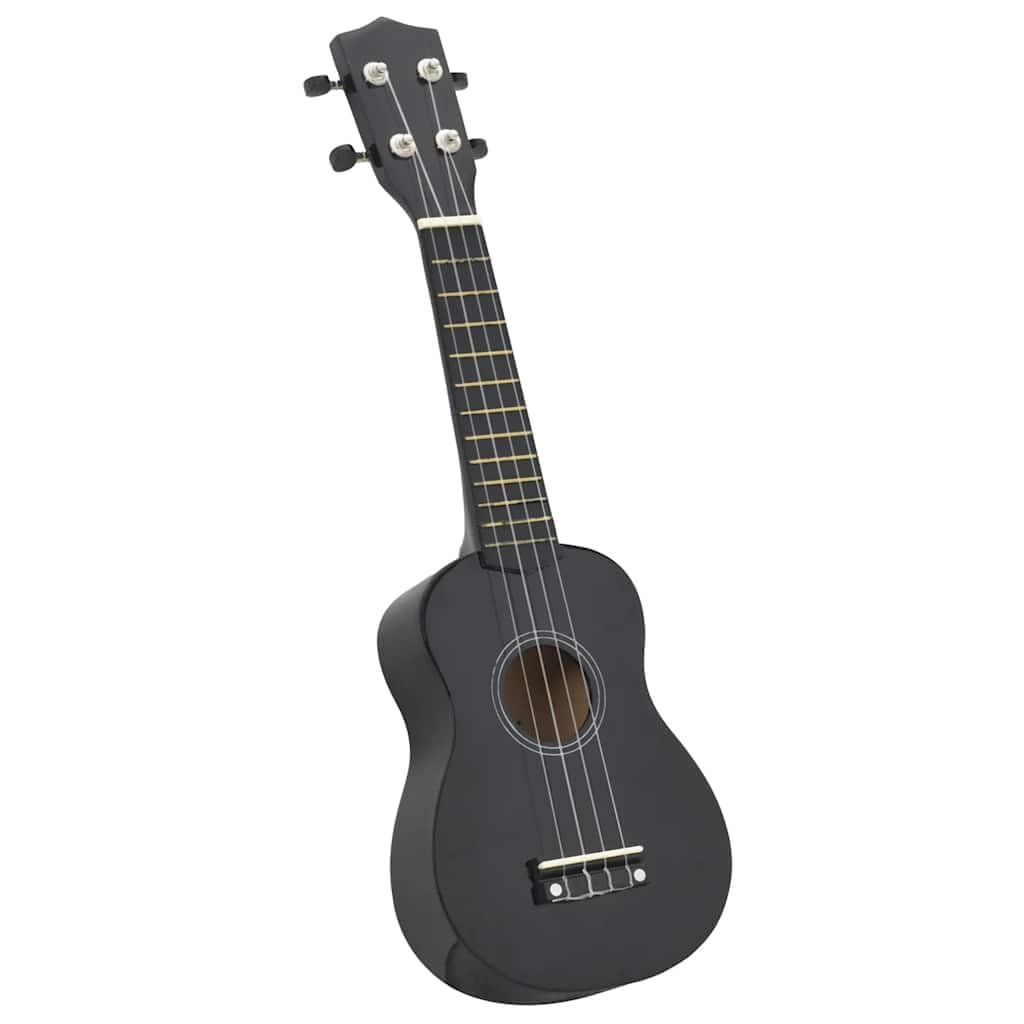 Ukulele soprano per bambini e principianti, con custodia, plettri e scala sonora, strumento musicale in legno di tiglio da 53,5 cm