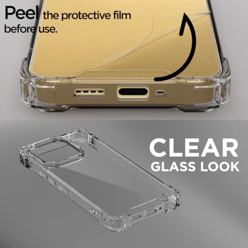 Image of Outlouders Back Cover for Realme 16 Pro Plus 5G Clear Transparent PC + TPU Bumper Case with Raised Edges for Shockproof Protection (Transparent)