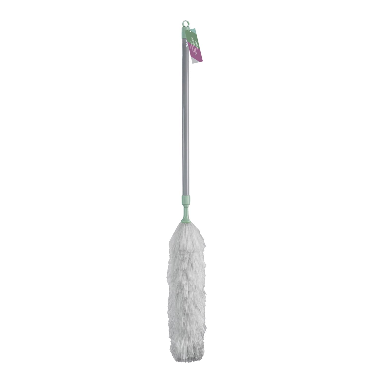 Jvl Grey Synthetic Telescopic Duster, Extendable Handle For High Reach Dusting, Lightweight Household Cleaning Tool –