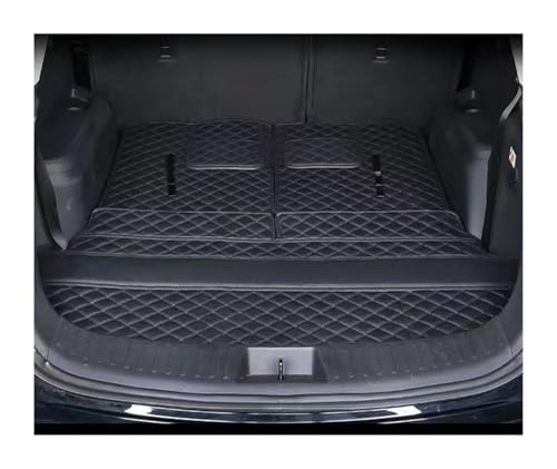 Tapis de coffre en cuir haut de gamme finition noire pour auto 5 places