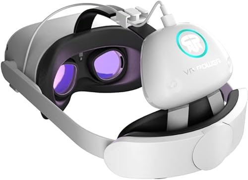 Vista 9 de Rebuff Reality VR Power 2 - Paquete de batería de auriculares VR compatible con Quest 2 10000 mAh extendido 8 horas de tiempo de reproducción