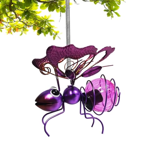 Luces de mariposa solo, luces de mariposa solares, estatua de abeja voladora luces colgantes en pleno, escultura de mariposa decorativa con lámpara, cesta de Pascua para fiesta en casa