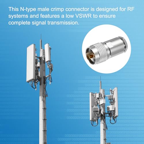 Cable coaxial LMR400 RG8 conector coaxial RF adaptador UHF macho 5