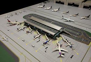 1:400 Scale Model Airport Terminal