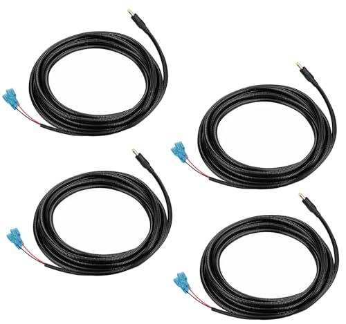 Cordon d'alimentation KSK lot de 4 câbles haut de gamme anti-mastication 4x1,7mm pour caméra