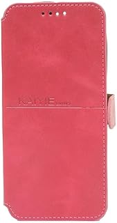 جراب حماية جلد قابل للطي لحماية كاملة لموبايل ريلمي C31، بينك، Ismstorebat1-994