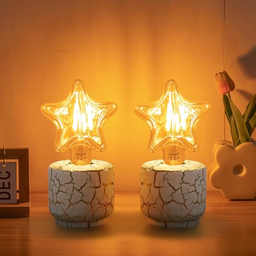 Aigostar Bedside Lamps Set of 2, Table Lamps Base with On-Off Switch, Bedside Table Lamps for Bedroom, Desk Lamps for Living Room, Reading, E27 Base (Bulb Not Included)