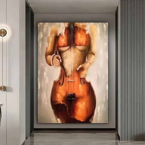 Affiches de violoncelle femme pour une ambiance cosy de salon