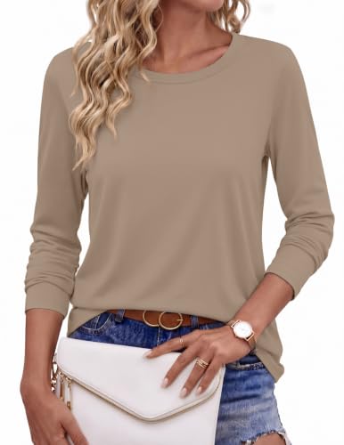 Ekouaer Womens Casual Shirts Long Sleeve Tops Thermal Tshirts Fall Clothes