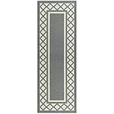 Maples Rugs Bella Runner Rug Non Slip Hallway Entry Carpet [Made in USA], 2 ft x 6 ft, Grey