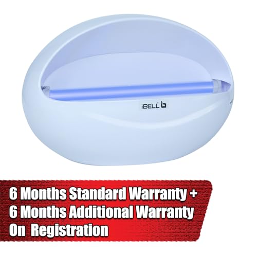 Image of iBELL P100IK LED Fly Catcher & Insect Killer Machine with Sticky Trap, No Side Effects, Compact and Stylish Design for Home, Office and Restaurant (White)