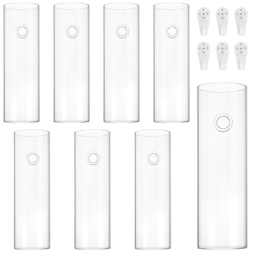 JEUIHAU 8 PCS 5.9 in x 1.85 in Glass Wall