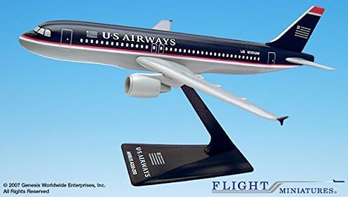 Flight Miniatures US Airways 1997 Airbus A320-200 1:200 Scale Display Model with Stand
