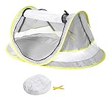 Material: hecho de tela de nailon 190T de alta calidad, alta transpirabilidad, resistencia al desgaste, antimosquitos e impermeable. El paquete también viene con un sombrero de protección solar para la cabeza, el cuello y los ojos del bebé.