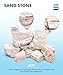 SubstrateSource Natural Aquarium Stones - Yellowish-Cream Layered Aquascaping Rocks for Canyon and River-Style Layouts, Freshwater Decor for Betta Fish Tank, Shrimp & Reptile Enclosure - Sand, 30 LB