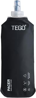 TEGO Pacer Soft Flask – Foldable 250mL/500mL TPU Bottle for Running, Camping, and Outdoor Sports (Black, 500 ml) Price In India
